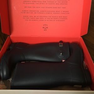 blue kids hunter boots